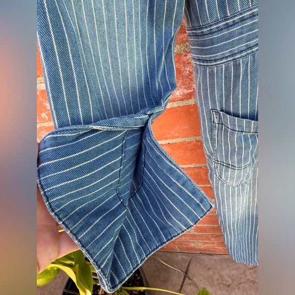 Sandrine Rose x Free People indigo striped jumpsuit - Picture 6 of 7